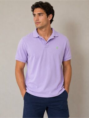 Ralph Lauren Lavender Polo Shirt with Green Pony